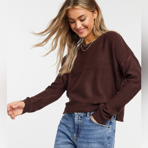 Brave Soul grunge crew neck sweater - Picture 2 of 4